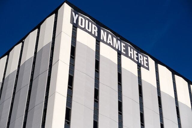 Your name here on building
