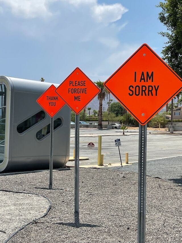 Apology signs